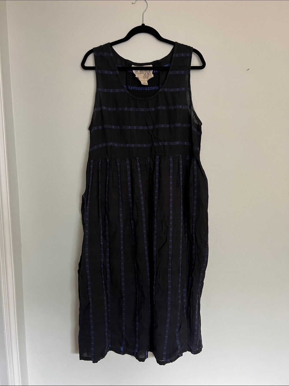 Ace & Jig Black Dress with Navy Stripes